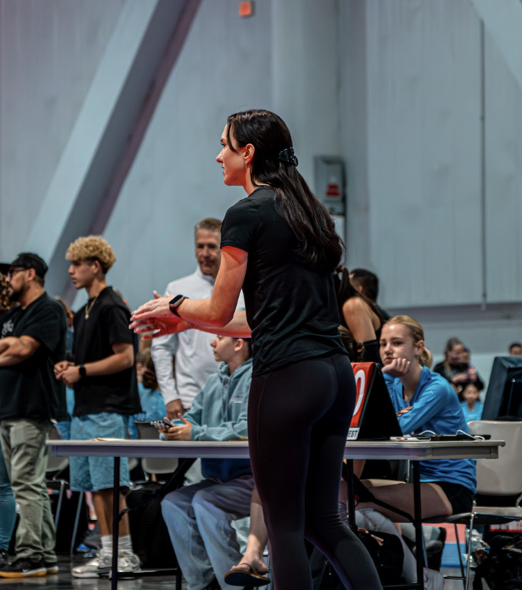 Lillie Redmond coaching Vegas Aces Volleyball