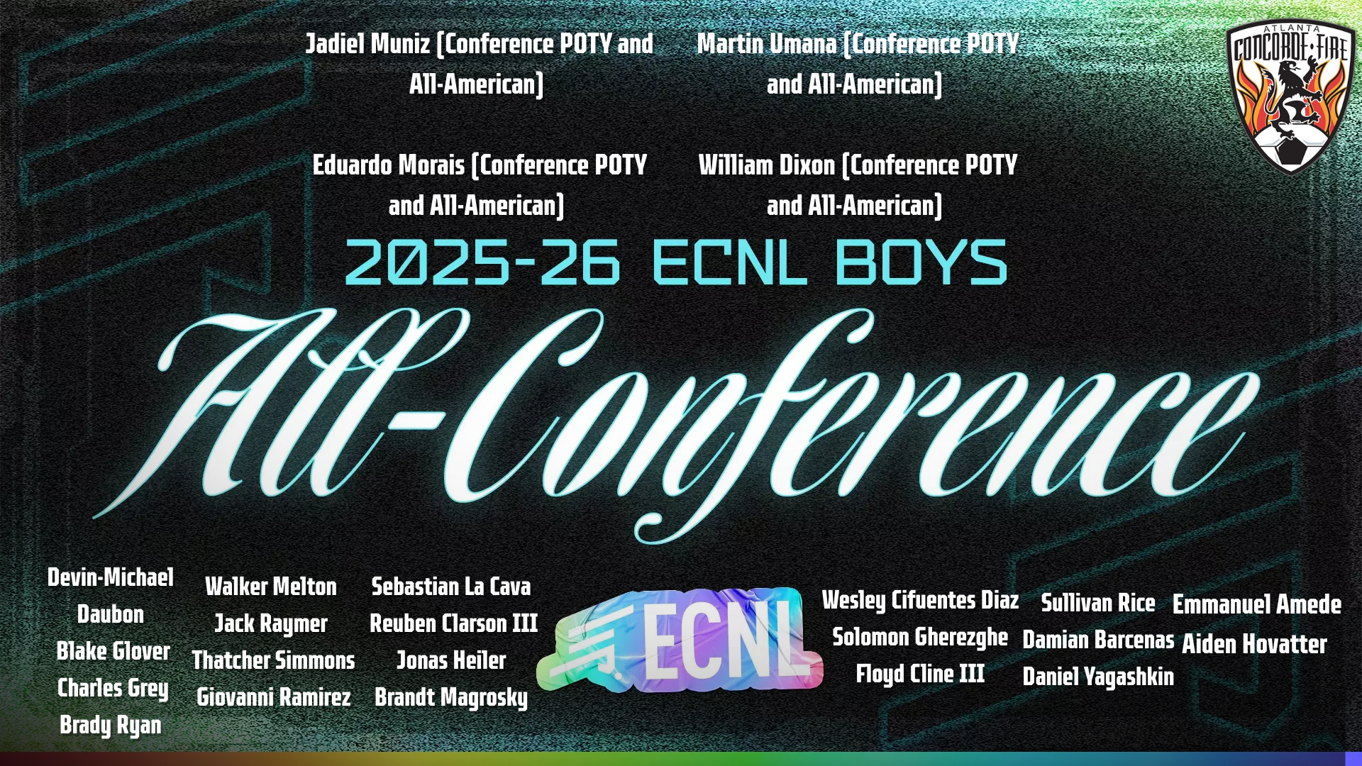 2025-26 ECNL All Conference Boys